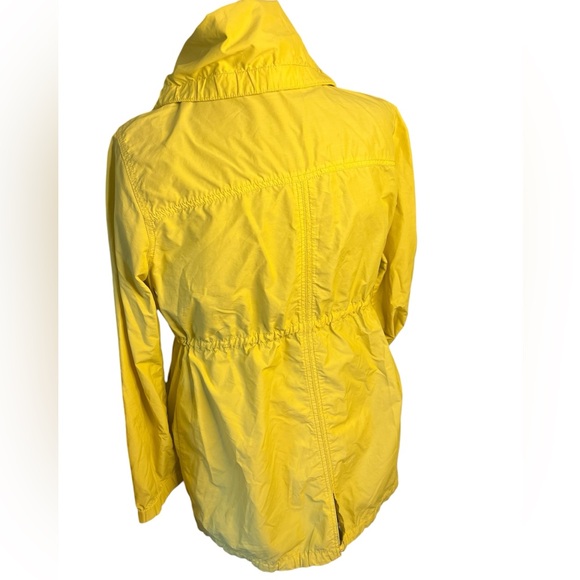 Eileen Fisher butter yellow zip and snap size large jacket with toggle cinching - Picture 2 of 14